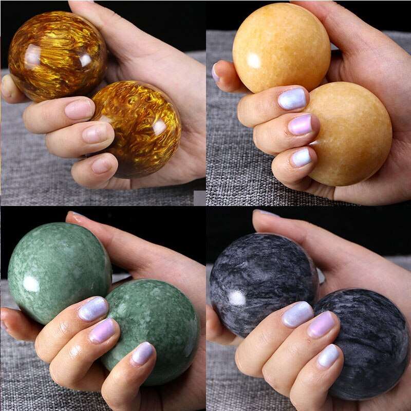 50mm Natural Jade Baoding Balls - Concordia Style Boutique