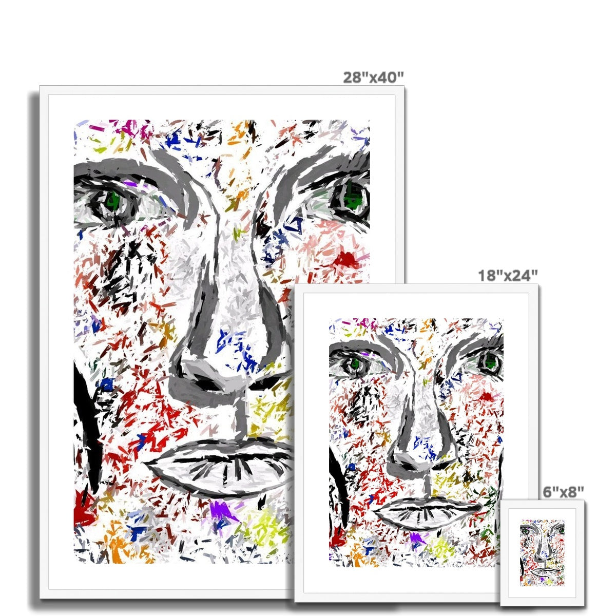 Woman in Color - Framed & Mounted Print