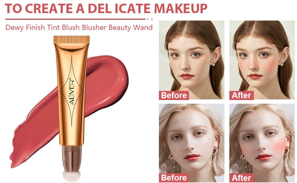 2 Pack Liquid Contour Beauty Wand, Liquid Face Concealer + Hydrating Liquid Blush Pen with Cushion Applicator Attached Easy to Blend, Long Lasting & Smooth Natural Matte Finish Makeup Pencil - Concordia Style Boutique