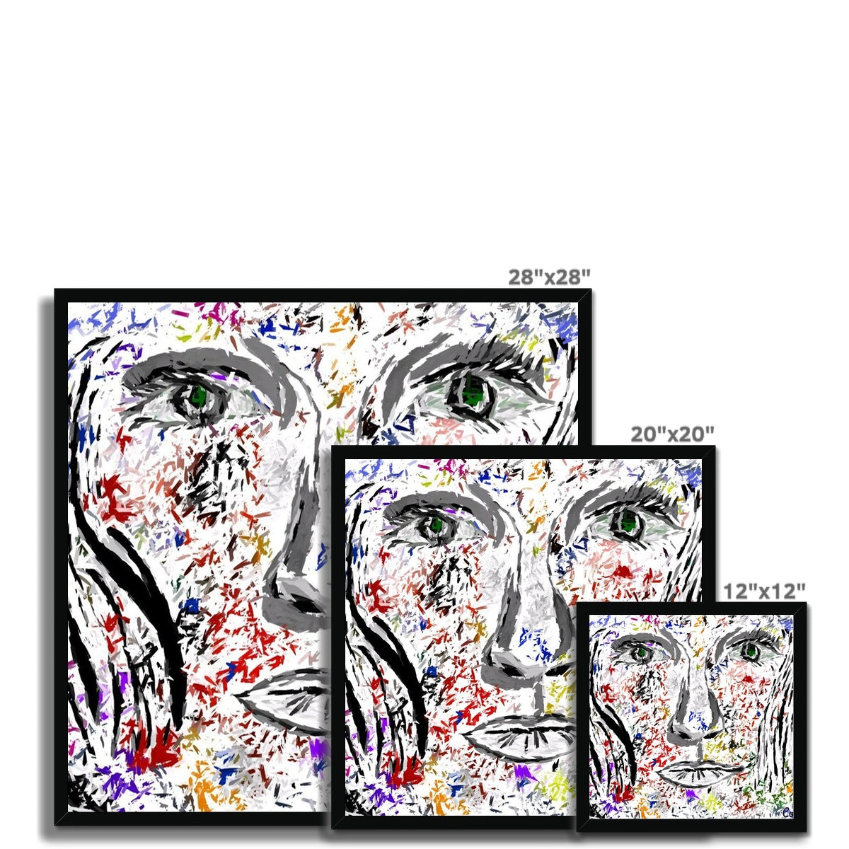 Woman in Color Framed Print