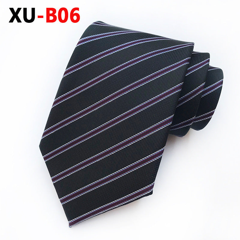 Tie Men's Polyester Jacquard Stripe Foreign Trade Supply Factory in Stock