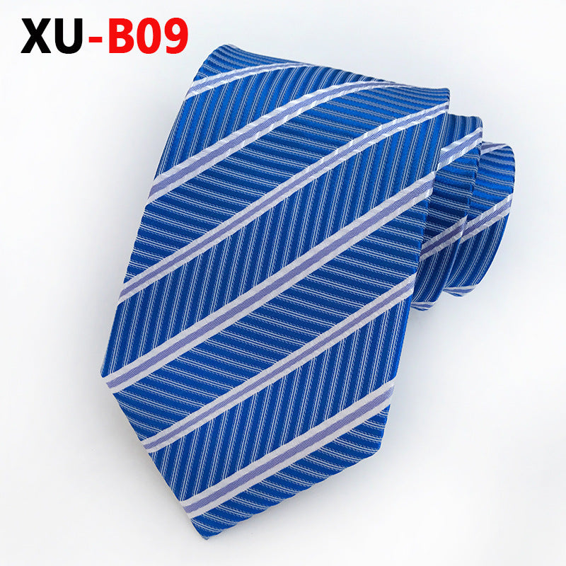 Tie Men's Polyester Jacquard Stripe Foreign Trade Supply Factory in Stock