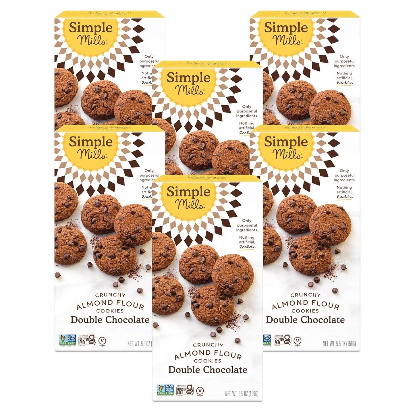 Simple Mills Almond Flour Crunchy Cookies, Chocolate Chip - Gluten Free, Vegan, Healthy Snacks, Made with Organic Coconut Oil, 5.5 Ounce (Pack of 1) - Concordia Style Boutique