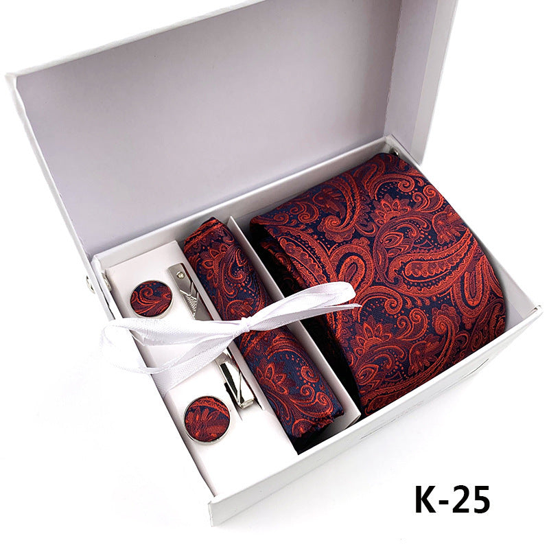 Factory Men's Tie Spot Gift Box 6 Pieces Set Team Necktie Business Formal Wear Tie
