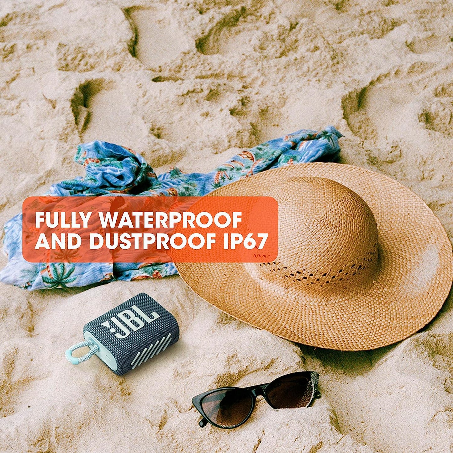 JBL Go 3: Portable Speaker with Bluetooth, Built-in Battery, Waterproof and Dustproof Feature - Black - Concordia Style Boutique