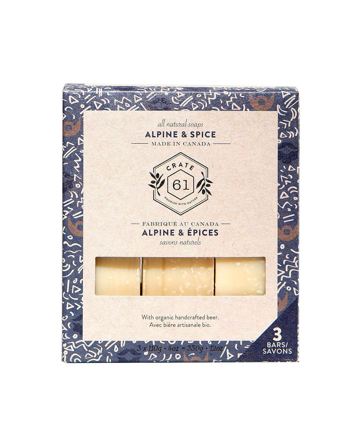 Crate 61, Handmade Vegan Natural Bar Soap - Cold Pressed For Face And Body, With Premium Essential Oils, Eucalyptus & Peppermint For Men And Women 3 Pack (Eucamint) - Concordia Style Boutique