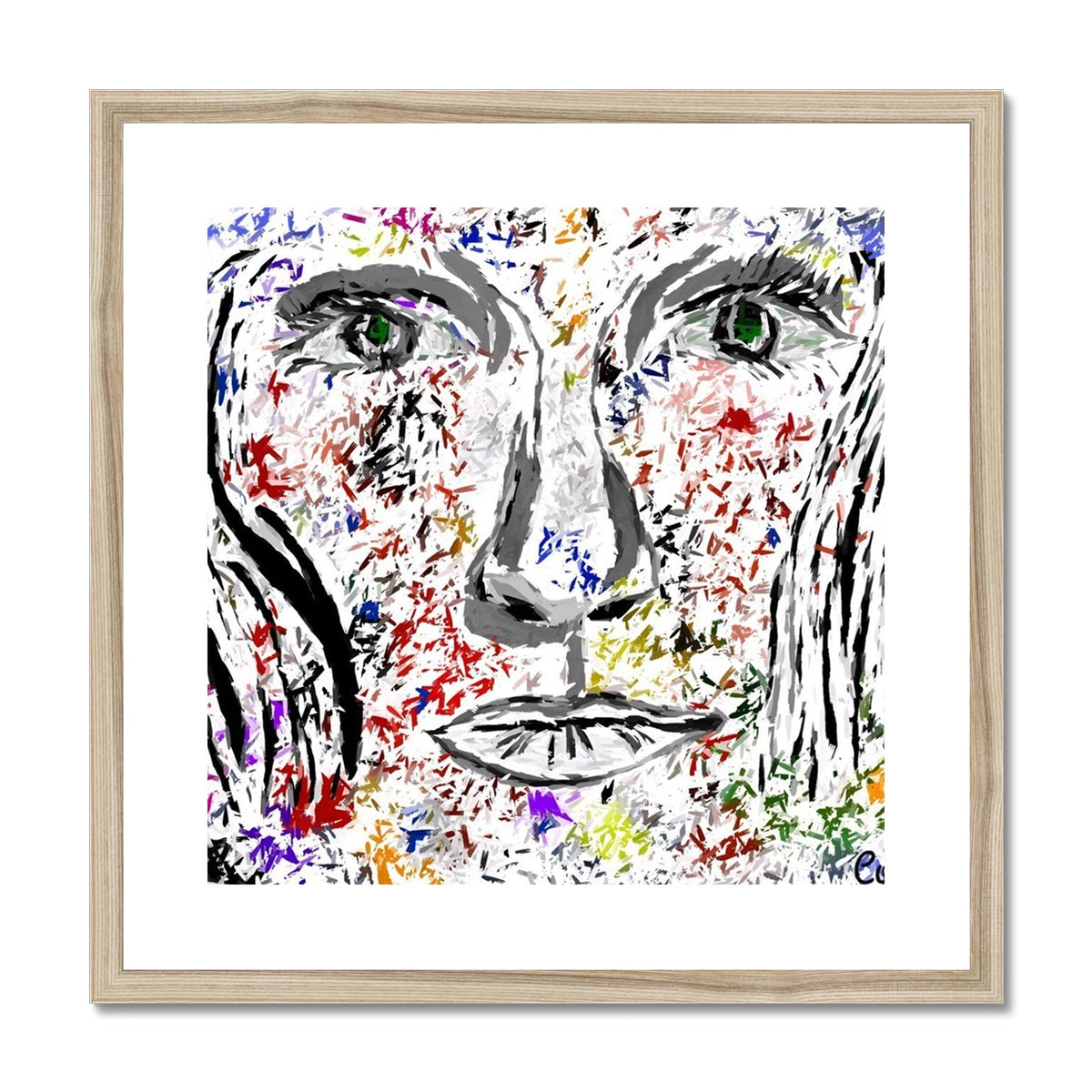 Woman in Color - Framed & Mounted Print