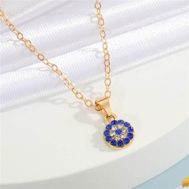 Crystal Turkish Evil Eye Necklace - Concordia Style Boutique