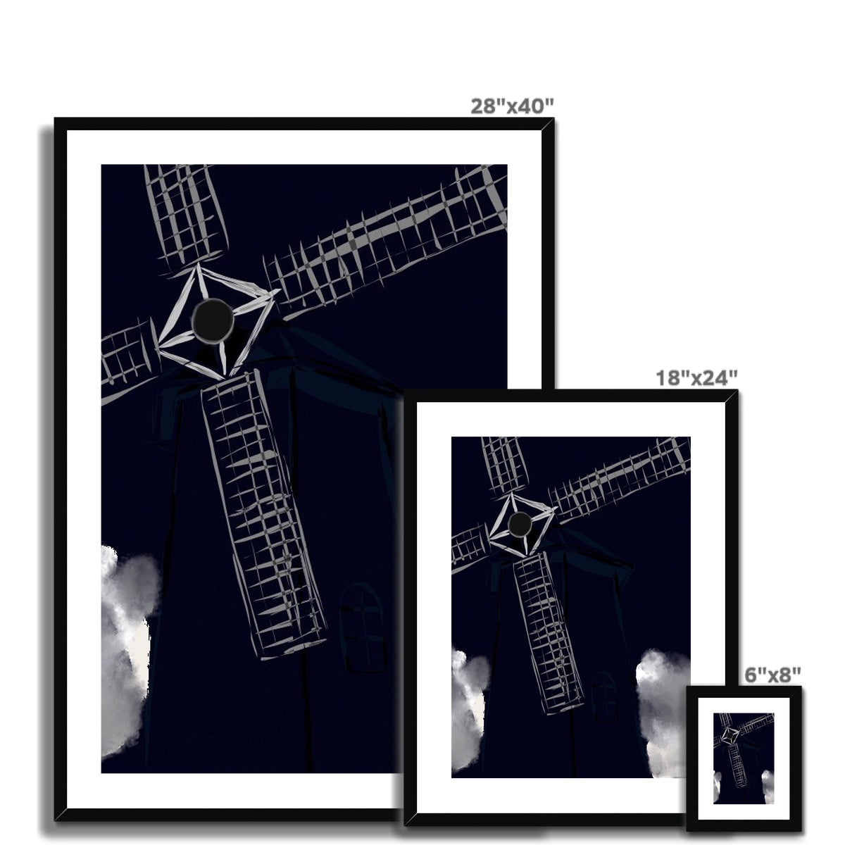 The Windmill Framed & Mounted Print