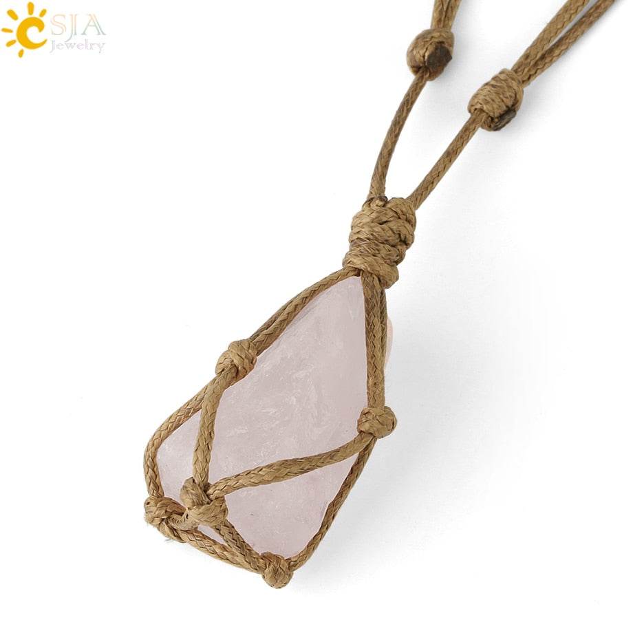 Natural Stone Rope Wrap Necklace - Concordia Style Boutique