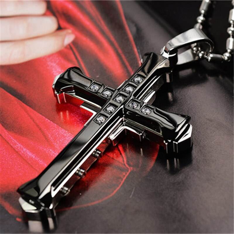 Fashion Arrow Necklace for Men - Black Metal Punk POP Cross Pendant Necklace - A Trendy Simple Fashion Accessory. - Concordia Style Boutique