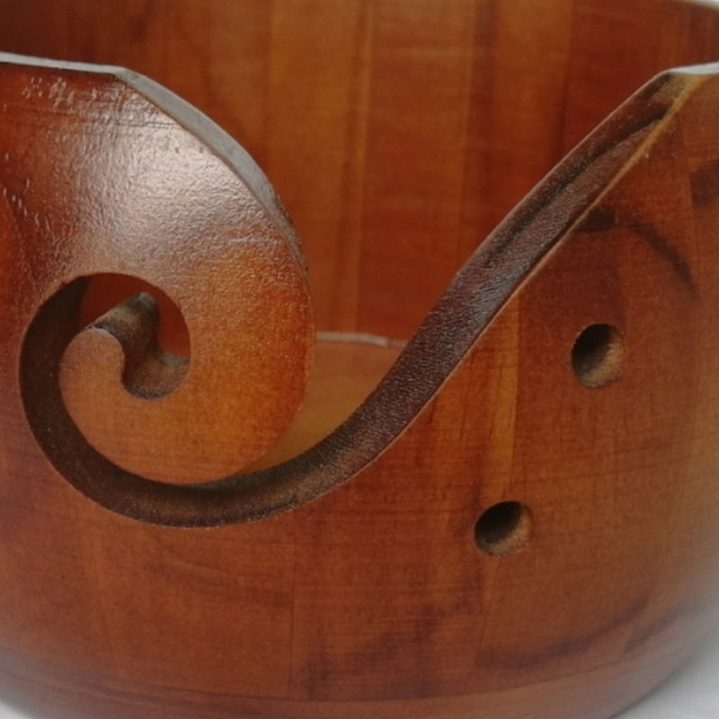 Natural Wooden Yarn Storage Bowl - Concordia Style Boutique