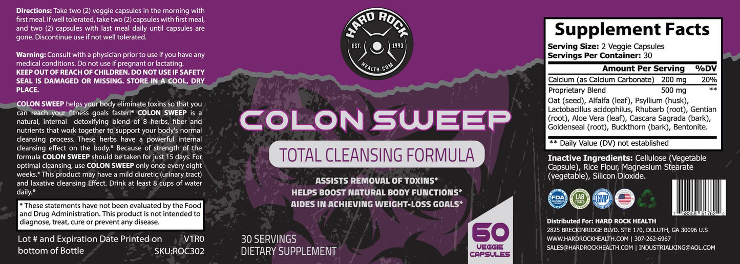 Colon Sweep- Colon Cleanse And Body Detox (60 capsules) - Concordia Style Boutique