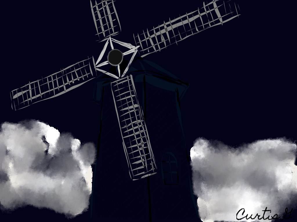 Windmill at Night - NFT - Concordia Style Boutique