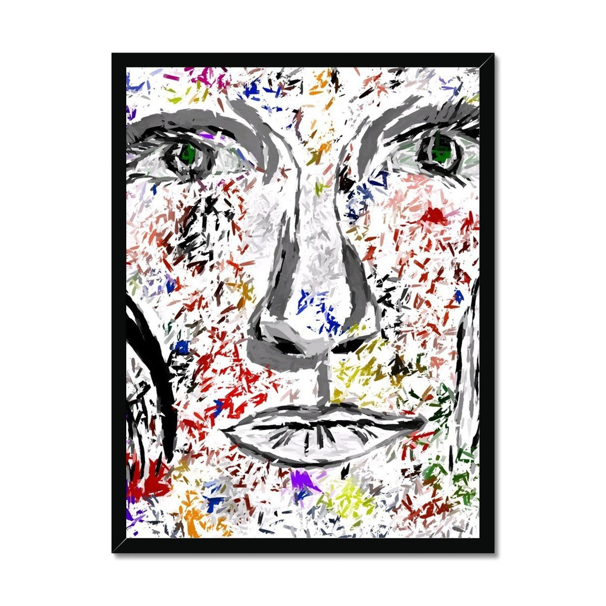 Woman in Color Framed Print