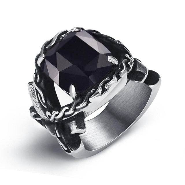Punk Titanium Steel Ring for Men Jewelry Valknut Signet Ring Odin Symbol Norse Viking Biker Finger Ring Trendy Male Jewelry Gift - Concordia Style Boutique