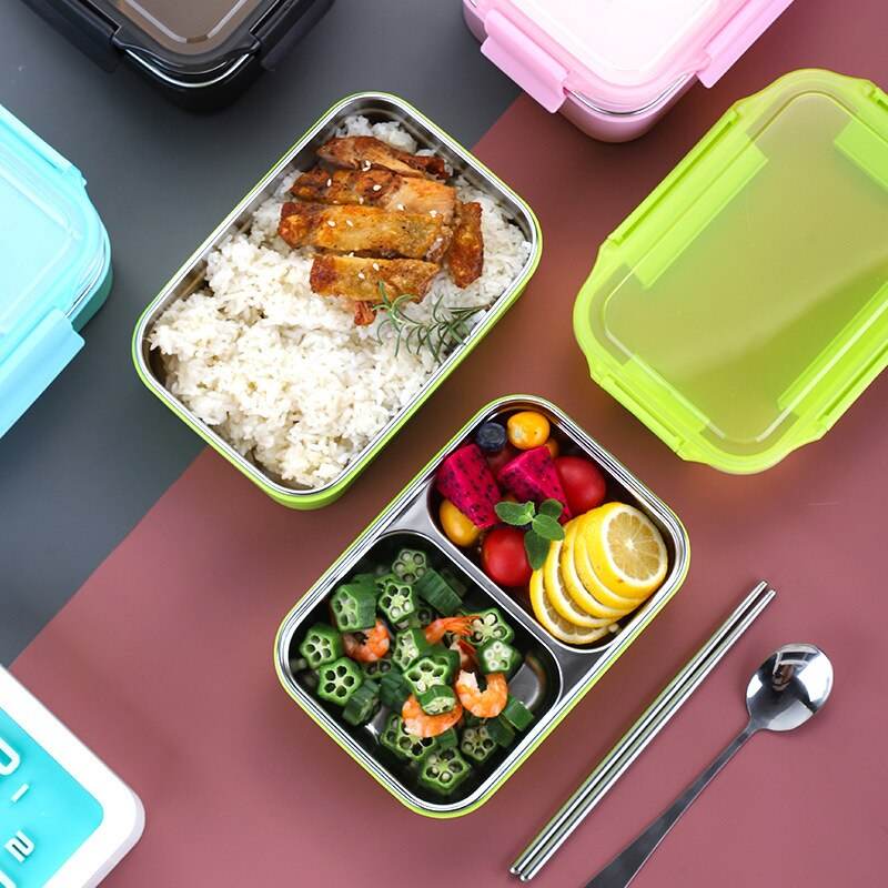 Stainless Steel Bento Lunch Box: Single or Double Layer - Concordia Style Boutique