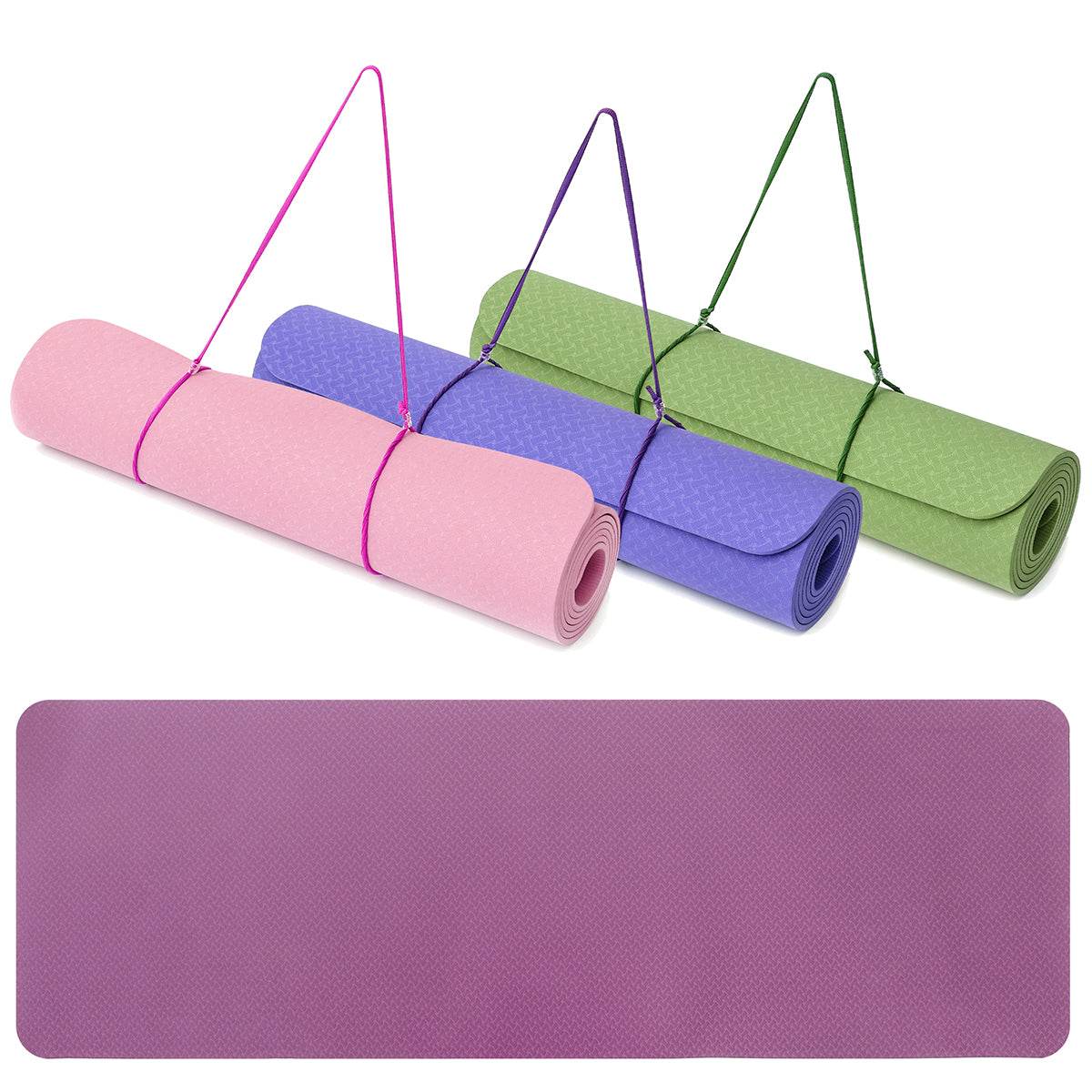 Thickened Two-Color TPE Yoga Mat Anti-Slip Environmentally Friendly Tasteless Fitness Yoga Exercise Mat - Concordia Style Boutique