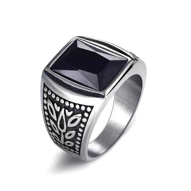 Punk Titanium Steel Ring for Men Jewelry Valknut Signet Ring Odin Symbol Norse Viking Biker Finger Ring Trendy Male Jewelry Gift - Concordia Style Boutique