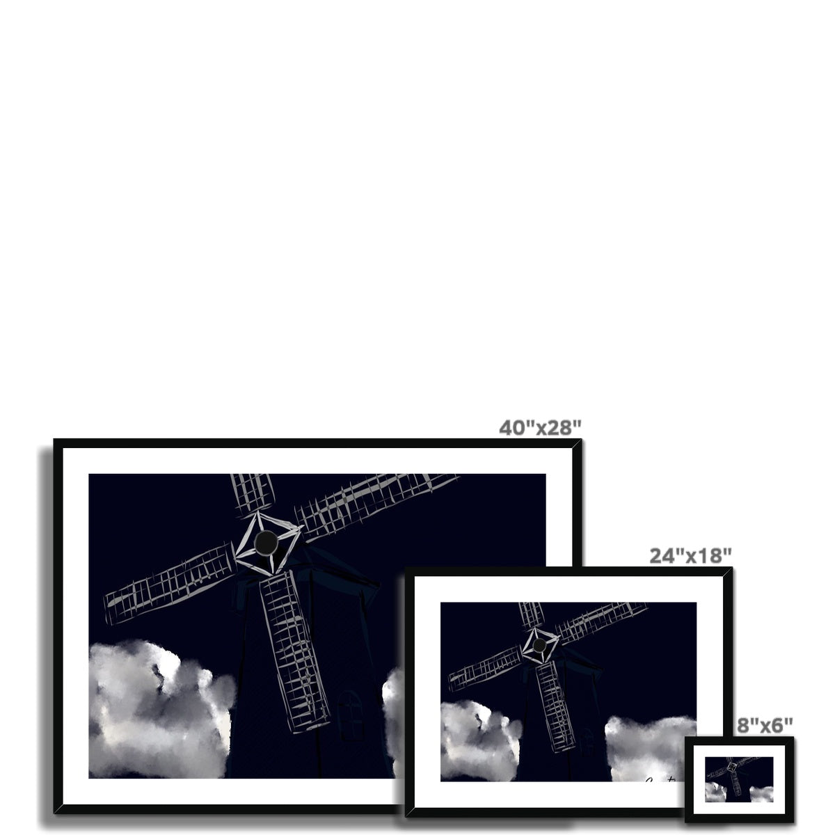 The Windmill Framed & Mounted Print