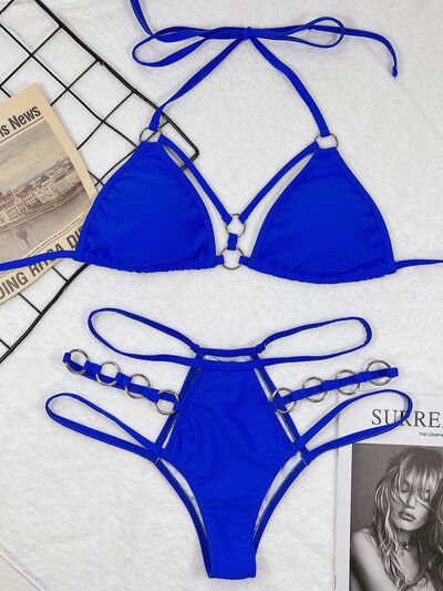 Cutout Halter Neck Two-Piece Bikini Set - Concordia Style Boutique