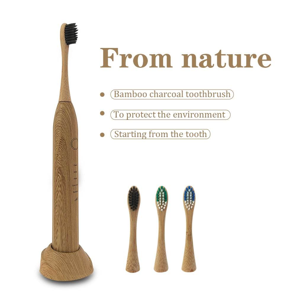 Bamboo Electric Toothbrushes - Concordia Style Boutique