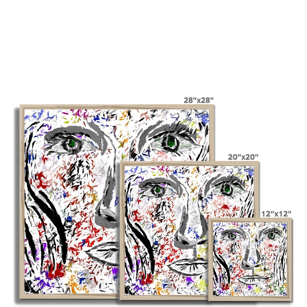 Woman in Color Framed Print