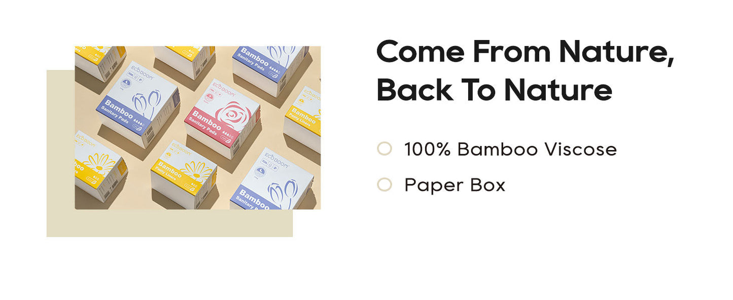 Bamboo Viscose Sanitary Pads with Wings 100% Natural Sanitary Pads Chlorine and Fragrance Free Heavy Absorbency Sanitary Napkins for Women 8 Count - Premium Sanitary Napkins from Concordia Style Boutique - Just $14.30! Shop now at Concordia Style Boutique