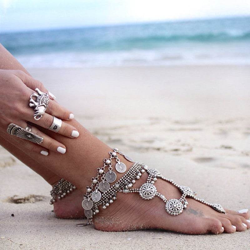 Charm Coin Tassel Anklet - Concordia Style Boutique