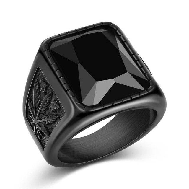 Punk Titanium Steel Ring for Men Jewelry Valknut Signet Ring Odin Symbol Norse Viking Biker Finger Ring Trendy Male Jewelry Gift - Concordia Style Boutique