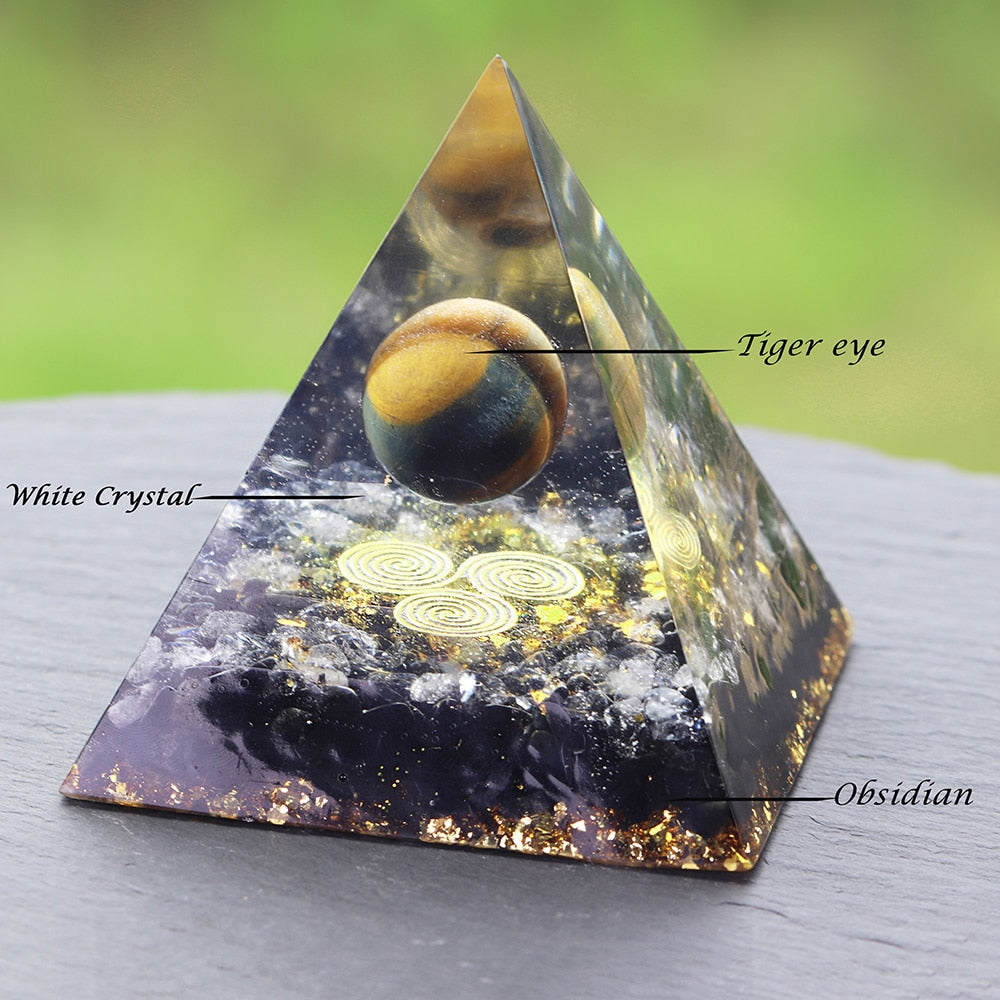 Orgonite Pyramid Chakra Decoration - Concordia Style Boutique