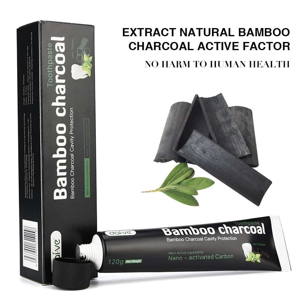 Natural Black Bamboo Charcoal Toothpaste - 120 g - Organic Food Grade Activated Toothpastes Teeth Oral Care - Concordia Style Boutique