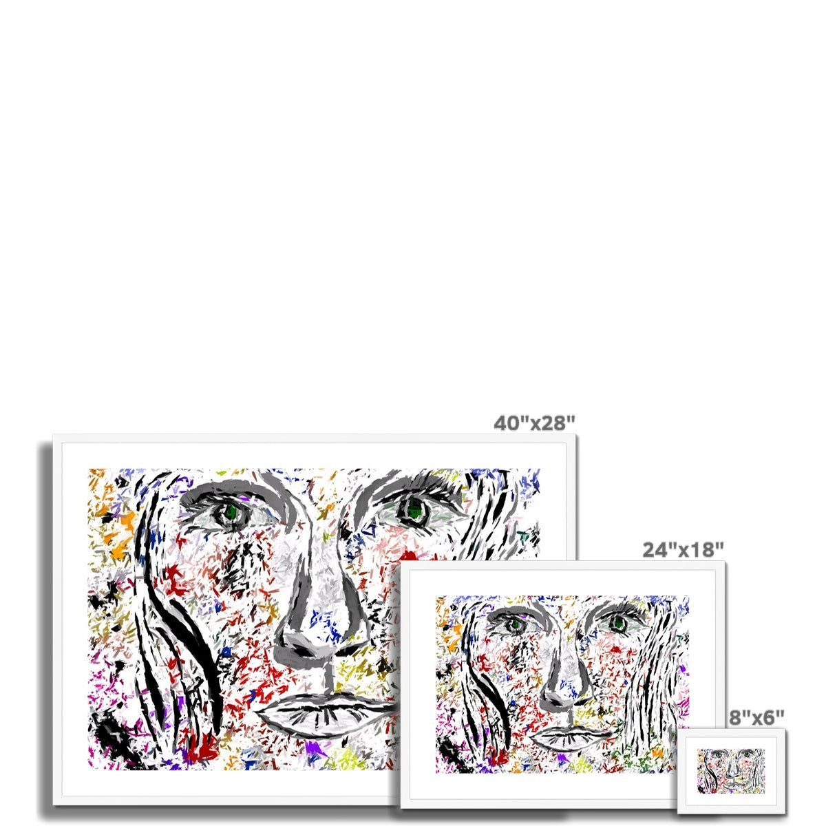 Woman in Color - Framed & Mounted Print