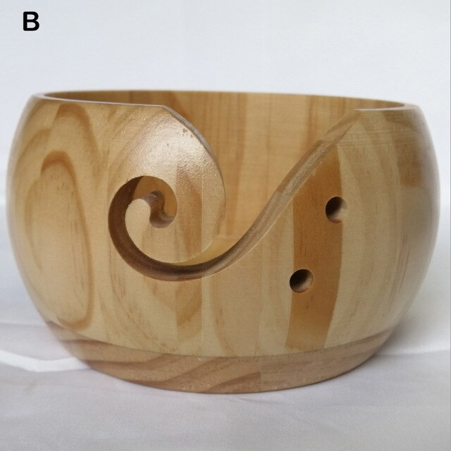 Natural Wooden Yarn Storage Bowl - Concordia Style Boutique