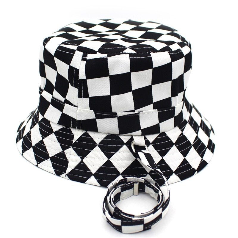 Minhui 2018 New Black White Plaid Bucket Hats for Men Flat Fishing Cap Women Hip Hop Caps Hat - Premium from Concordia Style Boutique - Just $14.26! Shop now at Concordia Style Boutique