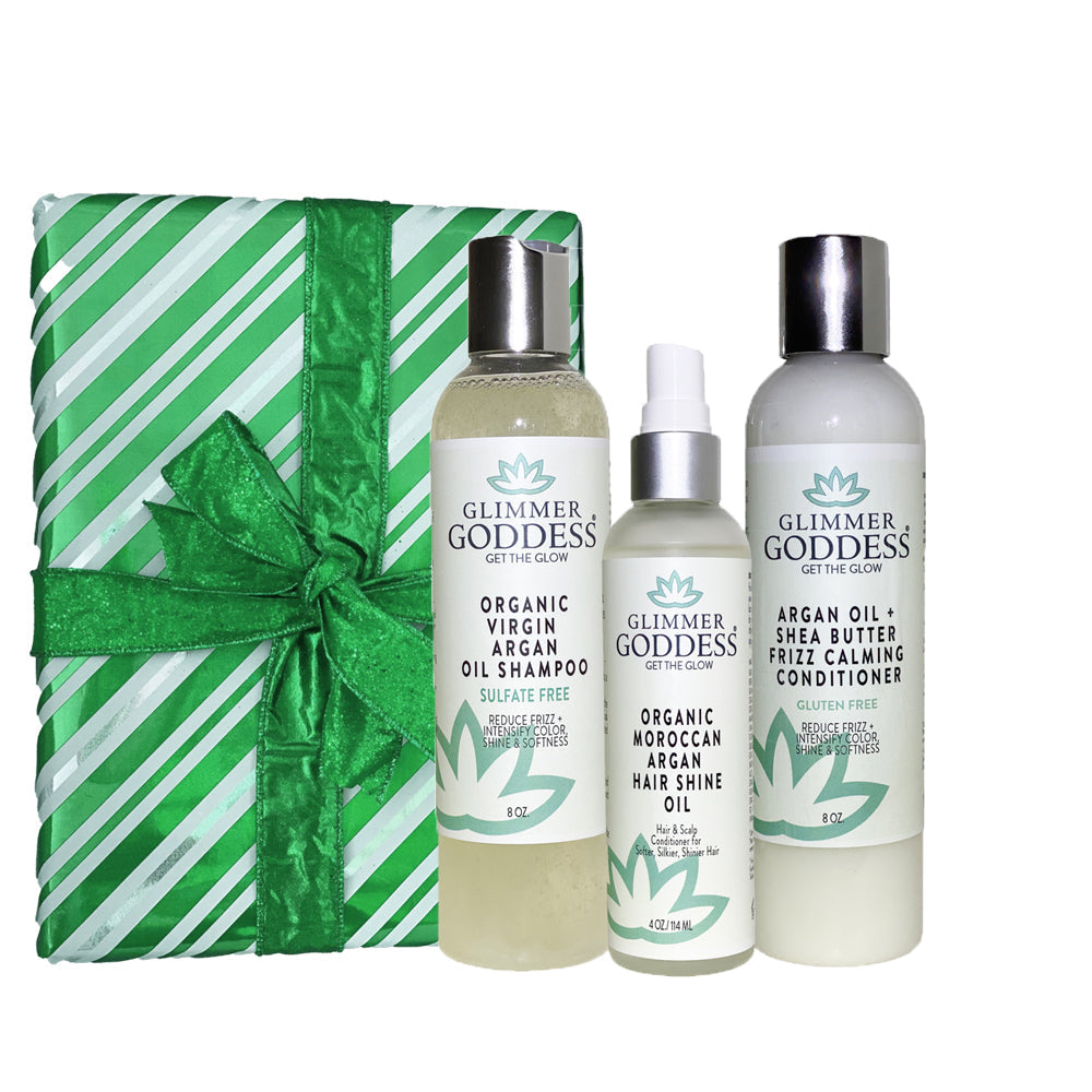 Organic Argan Oil Trio (Shampoo + Conditioner + Hair Shine Spray) - Concordia Style Boutique