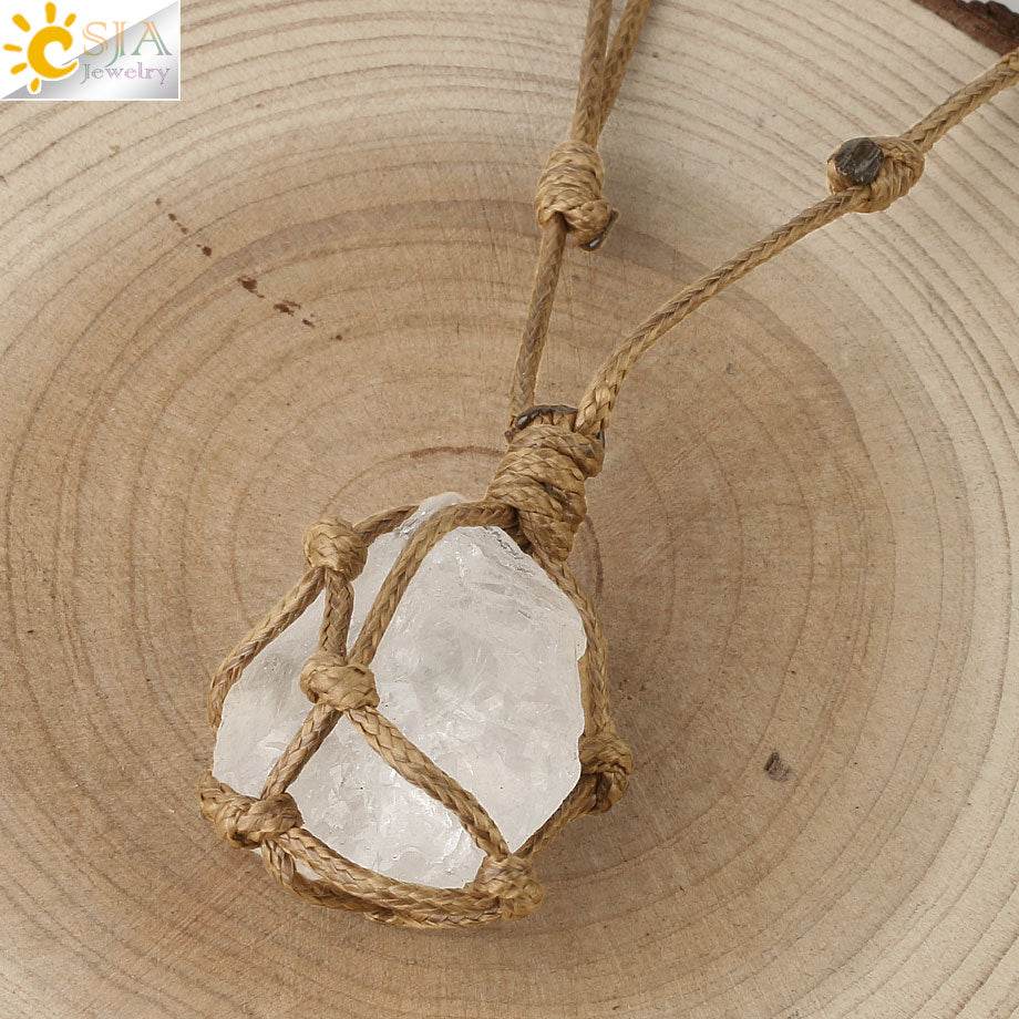 Natural Stone Rope Wrap Necklace - Concordia Style Boutique