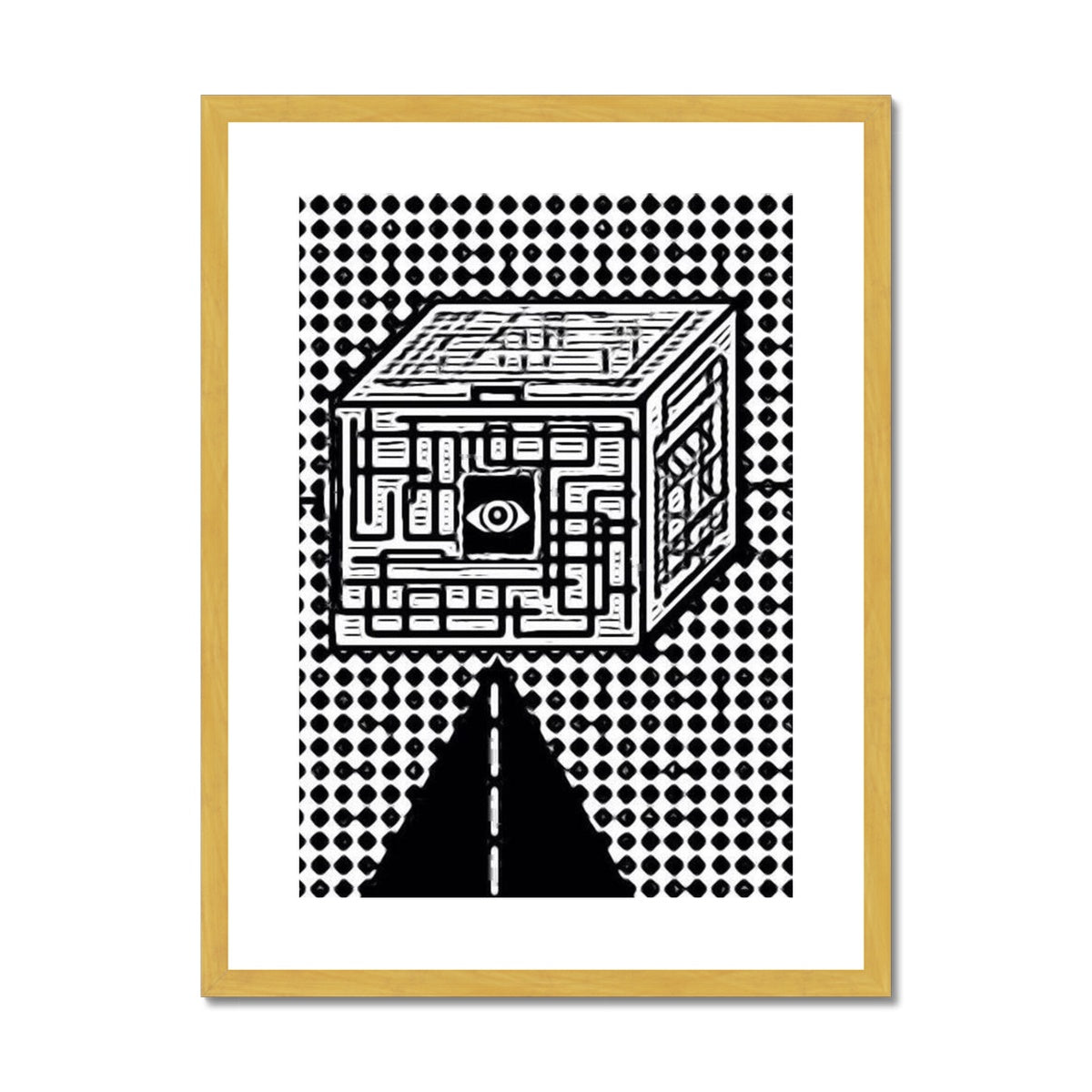 The Cube Antique Framed & Mounted Print