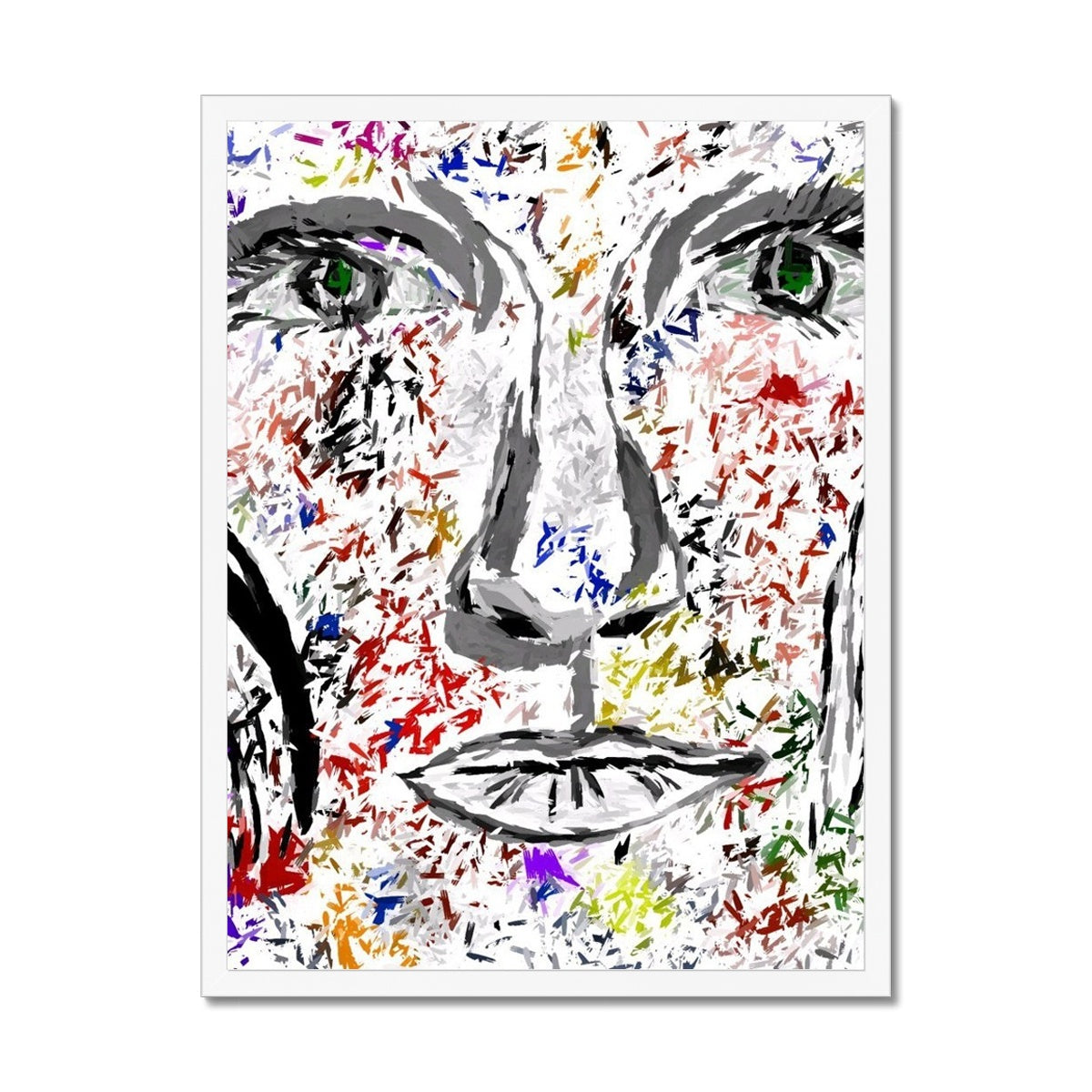 Woman in Color Framed Print