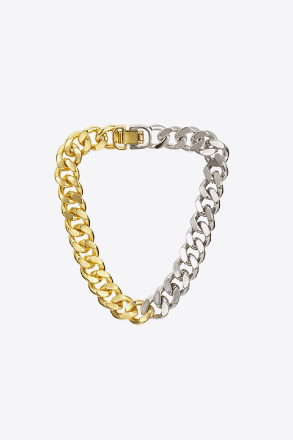 Two-Tone Chunky Chain Bracelet - Premium bracelet from Trendsi - Just $14.34! Shop now at Concordia Style Boutique