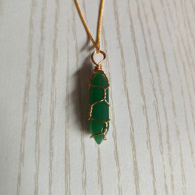 Natural Stone Pendant Necklace - Concordia Style Boutique