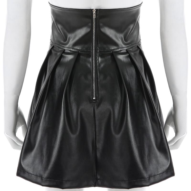 Leather Lace Up Skirt