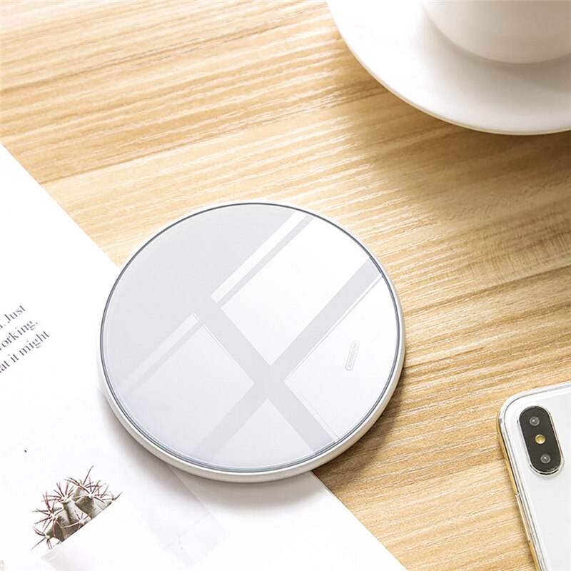 ROCK Metal 15W 10W Wireless Charger Mirror Fast Charging for iPhone 8 X XR XS Max Samsung S10 S9 Desktop Wireless Charger Pad - Concordia Style Boutique