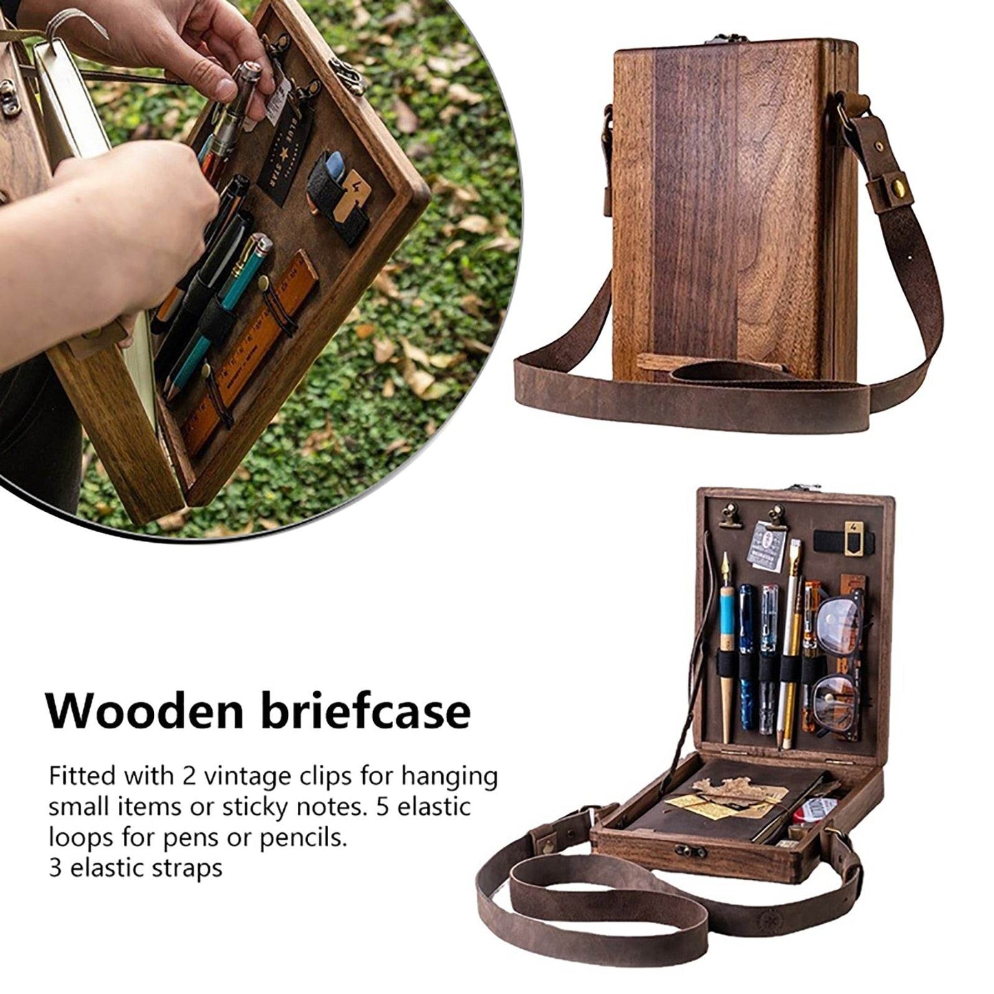 Messenger Wood Box - Concordia Style Boutique