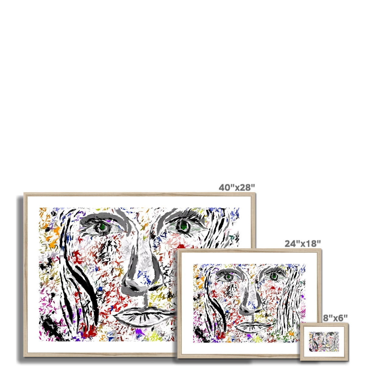 Woman in Color - Framed & Mounted Print