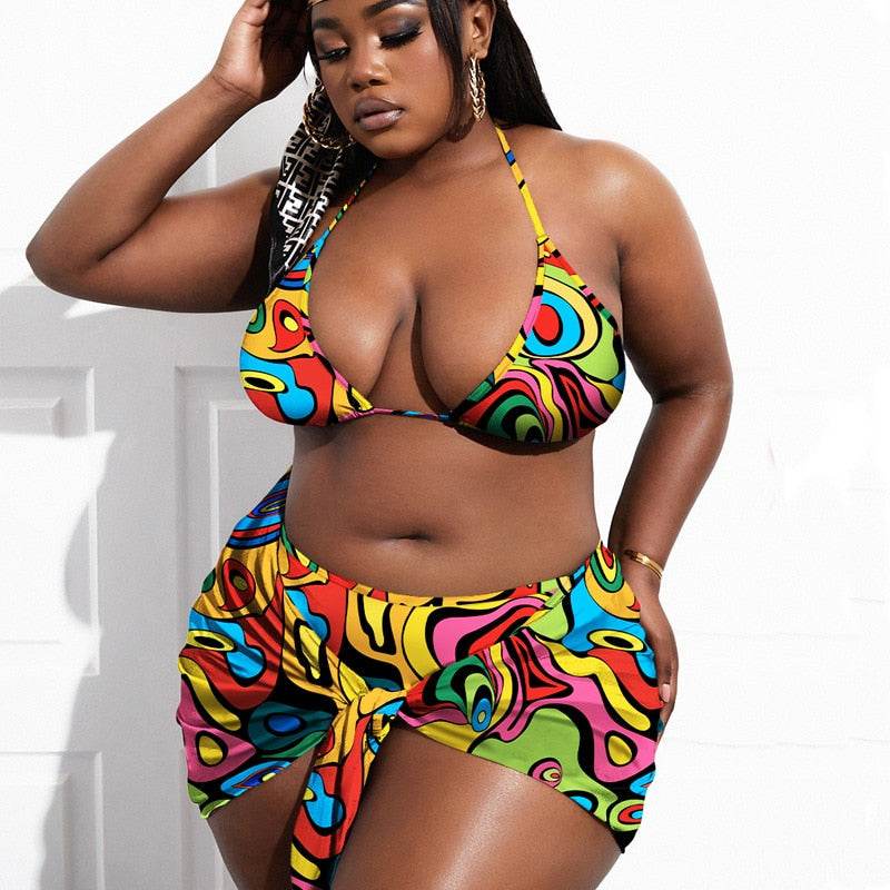 3 Piece Plus Size Swimsuit Set - Concordia Style Boutique