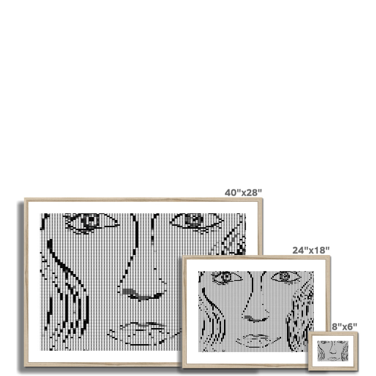 Digital Woman Framed & Mounted Print