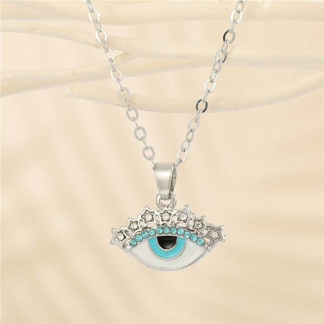 Crystal Turkish Evil Eye Necklace - Concordia Style Boutique