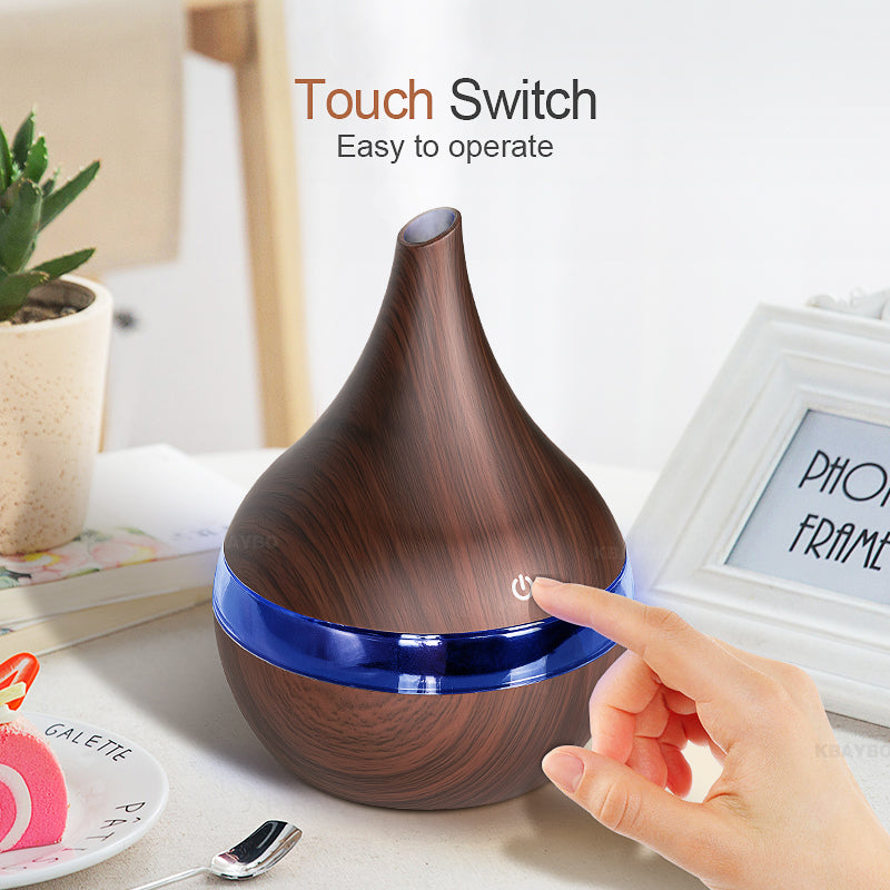 KBAYBO 300ml USB Electric Aroma air diffuser wood grain Ultrasonic air humidifier - Premium from Concordia Style Boutique - Just $22.51! Shop now at Concordia Style Boutique