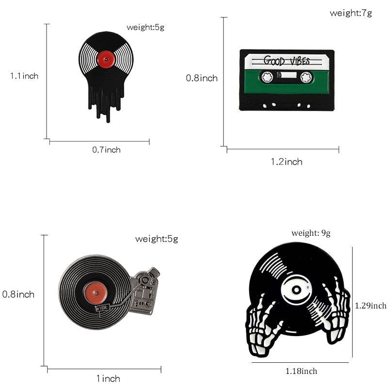 Punk Music Lovers Enamel Pin - Concordia Style Boutique